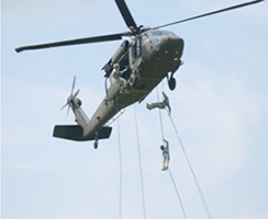 cadets repel out of helicopter